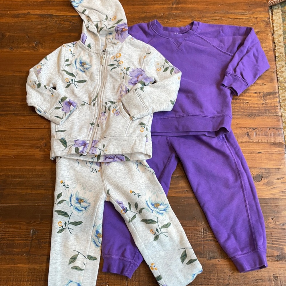 Purple!! Hanna Andersson and Old Navy sweatsuits